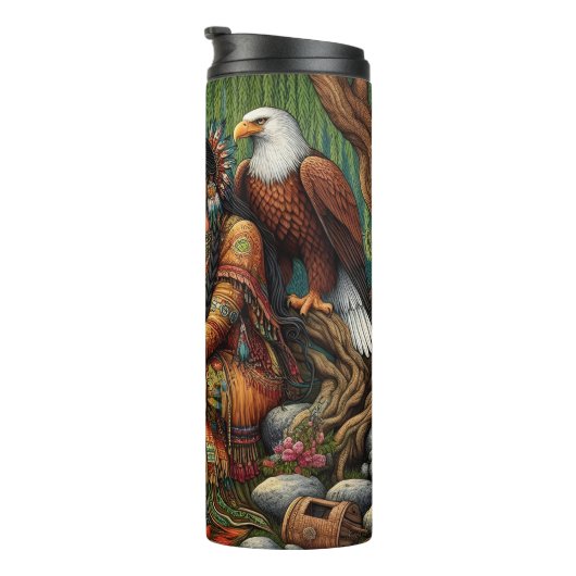 Bouteilles Isothermes Réflexion silencieuse des autochtones par cascade (Tourné sur la droite)