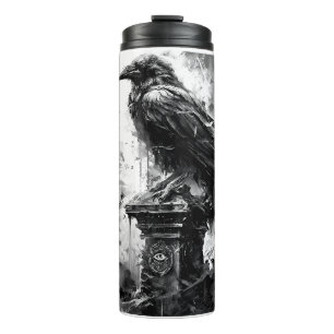 Bouteilles Isothermes Regard des Abysses Crâne de Corbeau Métal Lourd