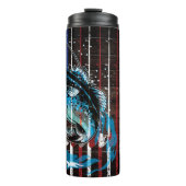 Bouteilles Isothermes Règles de pêche avec drapeau américain et poisson  (Devant)