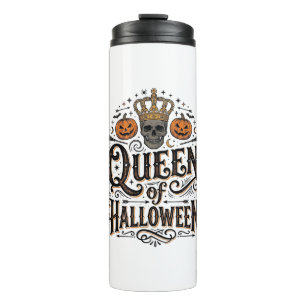 Bouteilles Isothermes Reine de Halloween Vintage Crâne Chemise Citrouill