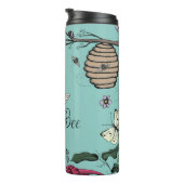 Bouteilles Isothermes Reine Turquoise Abeille et Couronne Dorée Monogram (Tourné sur la droite)