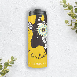 Bouteilles Isothermes Relax - Girafe drôle funky jaune