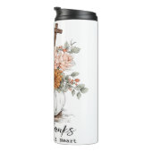 Bouteilles Isothermes Remercie avec un coeur reconnaissant (Tourné sur la droite)