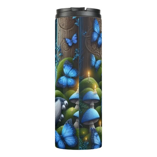 Bouteilles Isothermes Renard bleu mystique en forêt (Dos)