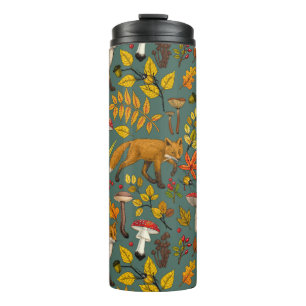 Bouteilles Isothermes Renard d'automne sur pin vert