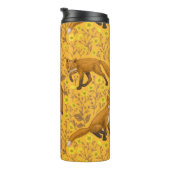 Bouteilles Isothermes Renards et papillons sur orange (Tourné sur la droite)