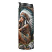 Bouteilles Isothermes Rencontre forestière : Femme, Loup, Feu. (Tourné sur la droite)