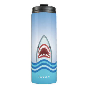 Bouteilles Isothermes Requin drôle avec mâchoires large ouvert