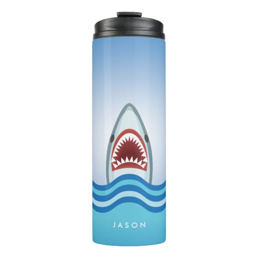Bouteilles Isothermes Requin drôle avec mâchoires large ouvert (Devant)