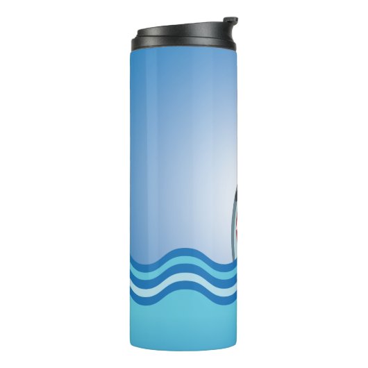 Bouteilles Isothermes Requin drôle avec mâchoires large ouvert (Tourné sur la gauche)