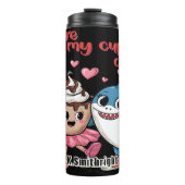 Bouteilles Isothermes Requin et coupe d'amour (Devant)