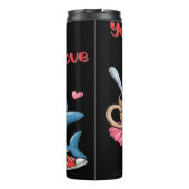 Bouteilles Isothermes Requin et coupe d'amour (Dos)