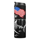 Bouteilles Isothermes Requin Skeletal : Patriotique Ocean Ride (Tourné sur la droite)