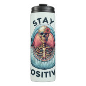Bouteilles Isothermes Restez positif - Squelette et baleine (Devant)