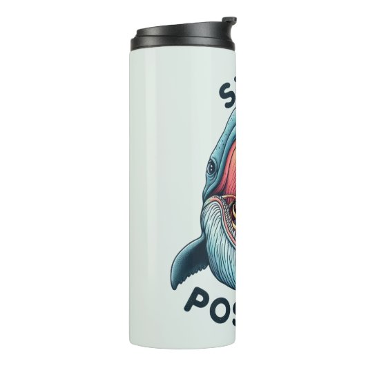 Bouteilles Isothermes Restez positif - Squelette et baleine (Tourné sur la gauche)