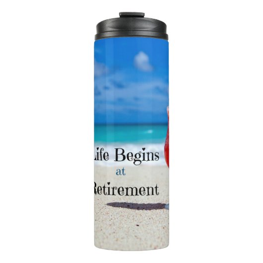 Bouteilles Isothermes Retraite, Boisson givrée sur la plage (Devant)