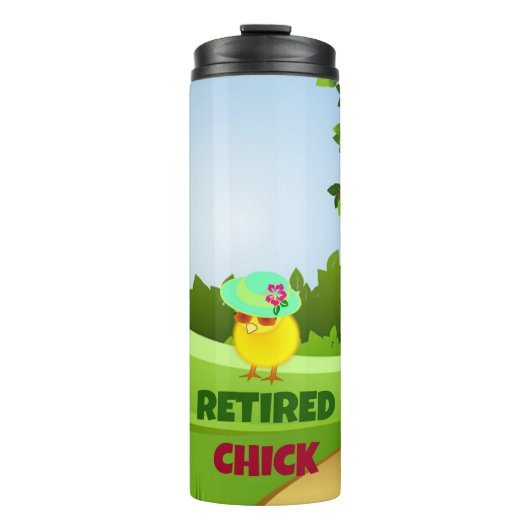 Bouteilles Isothermes Retraité Chick, oh jours heureux (Devant)