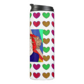 Bouteilles Isothermes Retro 1950 Style Pop Art Couple Kissing Brunette (Tourné sur la droite)