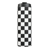 Bouteilles Isothermes Retro 90s 00s Black and White Checkered Pattern (Devant)