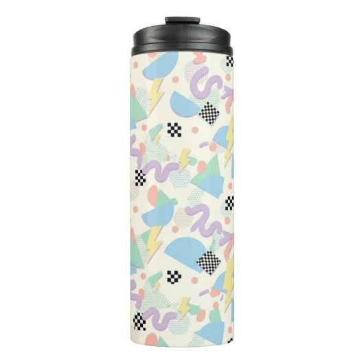 Bouteilles Isothermes Retro 90s Memphis Aesthetic Pattern Latte Mug (Devant)