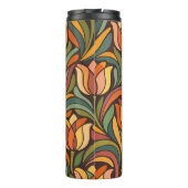 Bouteilles Isothermes Retro Abstract Tulip Floral Pattern (Dos)