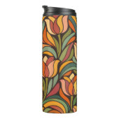 Bouteilles Isothermes Retro Abstract Tulip Floral Pattern (Tourné sur la droite)