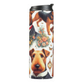 Bouteilles Isothermes Retro Airedale Terrier sans fil (Tourné sur la gauche)