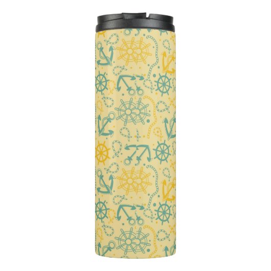 Bouteilles Isothermes Rétro arrière - plan avec l'ancre, cordes (Dos)