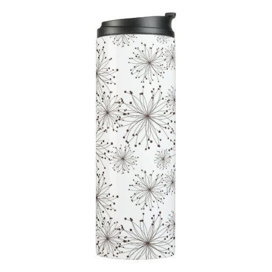 Bouteilles Isothermes Rétro arrière - plan floral (Tourné sur la gauche)