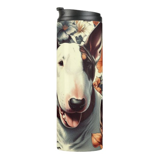 Bouteilles Isothermes Retro Bull Terrier Peinture sans fil (Tourné sur la droite)