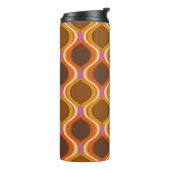 Bouteilles Isothermes Retro curves seamless pattern. 70s 60s style wallp (Tourné sur la gauche)