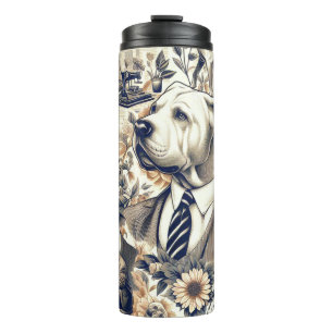 Bouteilles Isothermes Retro Dogo Argentino sans couture