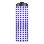 Bouteilles Isothermes rétro électrique rayé bleu & violet (Devant)