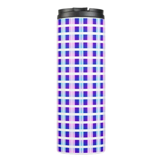 Bouteilles Isothermes rétro électrique rayé bleu & violet (Dos)