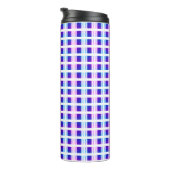 Bouteilles Isothermes rétro électrique rayé bleu & violet (Tourné sur la droite)
