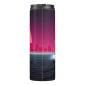 Bouteilles Isothermes Retro future. 80s style sci-fi background with sup (Dos)