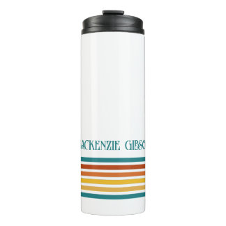 Bouteilles Isothermes Retro Monogrammed Minimalist Stripes