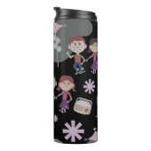 Bouteilles Isothermes Retro Motif Cinquante ans Enfants mignonette caric (Tourné sur la droite)