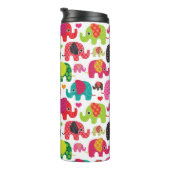 Bouteilles Isothermes rétro papier peint de motif d'enfants d'éléphant (Tourné sur la droite)