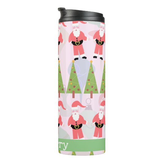 Bouteilles Isothermes Retro Père Noël Fun Holiday Motif de Noël (Tourné sur la droite)