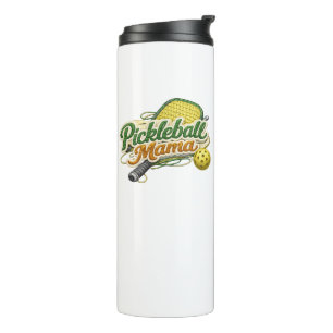 Bouteilles Isothermes Retro Pickleball Maman Fête des Mères 