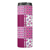 Bouteilles Isothermes Rétro point de polka de crâne de fleur (Dos)