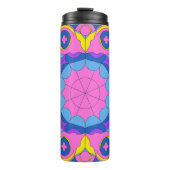 Bouteilles Isothermes Retro Psychedelic Geometric Mandala Pattern (Devant)