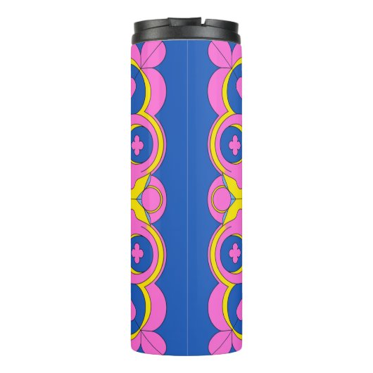 Bouteilles Isothermes Retro Psychedelic Geometric Mandala Pattern (Dos)