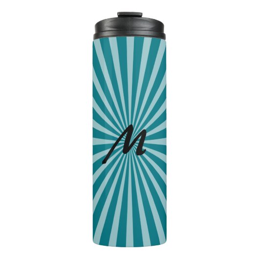 Bouteilles Isothermes Retro Rays blanc transparent + votre idée (Devant)