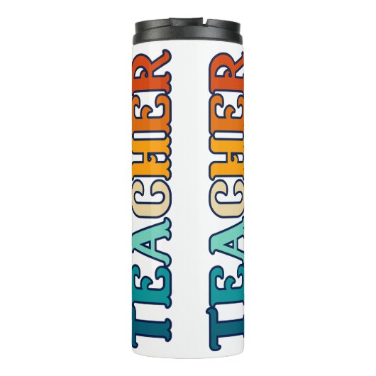 Bouteilles Isothermes Retro Sunset Gradient Enseignant Appréciation Cade (Dos)