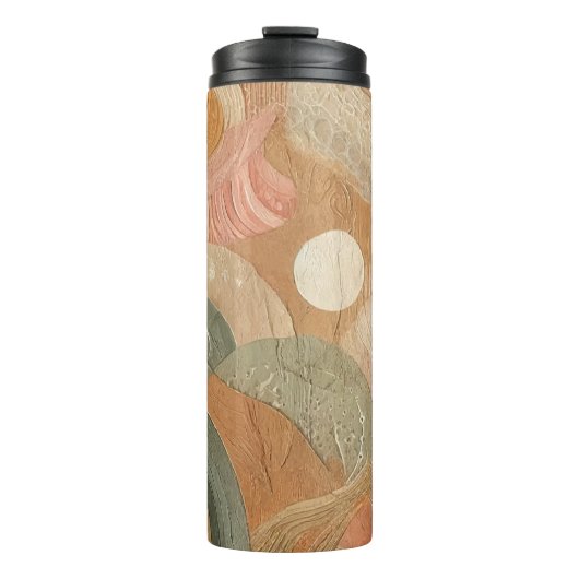 Bouteilles Isothermes Retro Vintage Bohemian Earthy Abstract Design (Devant)