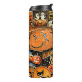 Bouteilles Isothermes Retro Vintage Halloween Fun Collage (Tourné sur la gauche)