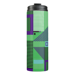 Bouteilles Isothermes Retro vintage memphis style mode motif. Illus
