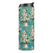 Bouteilles Isothermes Retro White Christmas Trees Blue (Tourné sur la gauche)